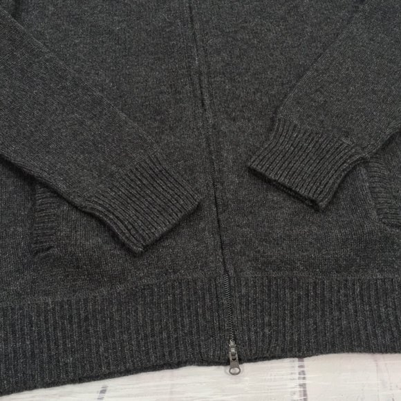Adriano Goldschmied • Lambs Wool Blend Full Zip Cardigan Sweater - Picture 5 of 12